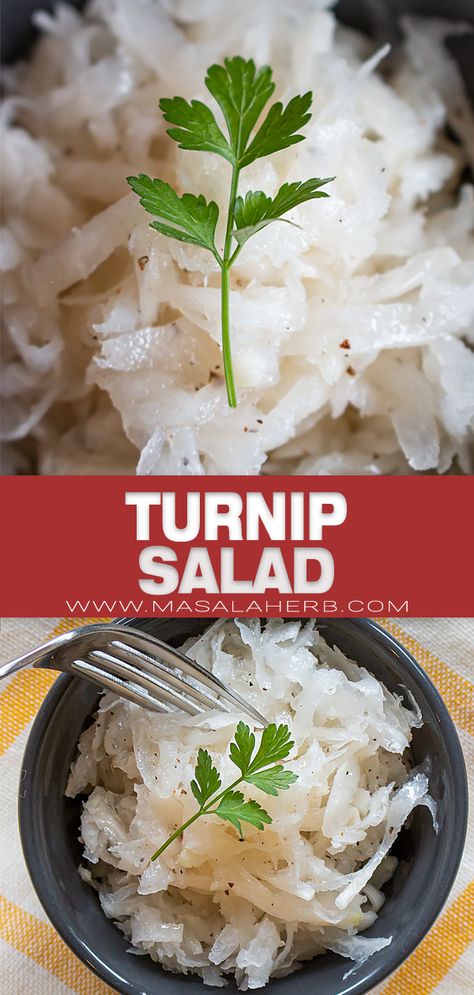 A basic turnip root salad to serve as a small side dish with your main course meals. Purple Top Turnips Recipe, Turnip Roots, Main Course Meals, Turnip Salad, Side Dish Salad, Root Salad, Turnip Recipes, Clean Eating Vegetarian Recipes, Thanksgiving Side Dishes Easy