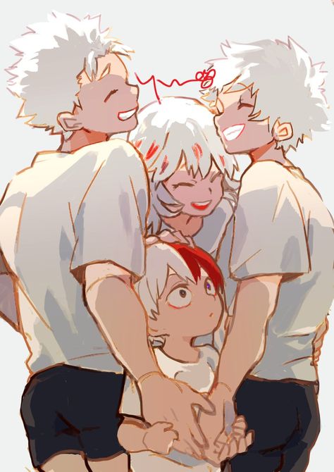 Trio Pictures Funny Drawing, Todoroki Siblings, Mha Drawings, Todoroki Family, Toya Todoroki, Touya Todoroki, Mha Stuff, Anime Siblings, Model Sketch