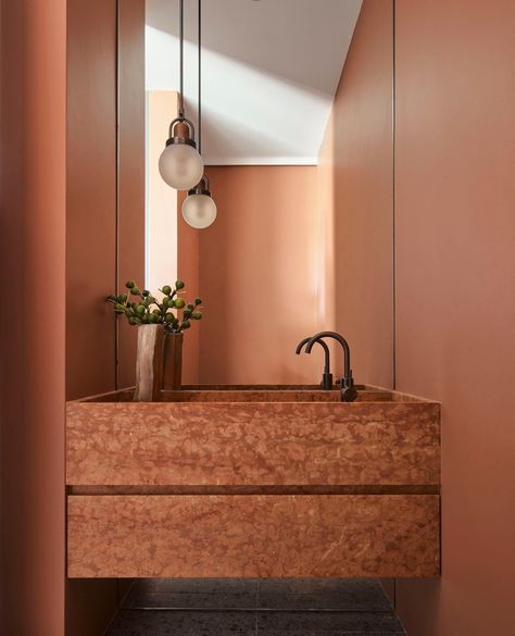 An explosion of full-bodied colour on steroids. ⁠Colour drenching the bathroom addition. ⁠ ⁠ All The Creative Designers Credited Below:⁠ ⁠ Image 1: @studioesteta⁠ ⁠ Image 2: @flackstudio_⁠ ⁠ Image 3: @arjaandefeyter⁠ ⁠ Image 4: @tamsinjohnson⁠ ⁠ Image 5: @gachotstudios⁠ ⁠ Image 6: @ysg.studio⁠ ⁠ Image 7: @madeleineblanchfieldarchitect⁠ ⁠ Image 8: @anotherhumandesign Colourful Bedside Table, Japanese Shower, Pressed Metal Ceiling, Brick Material, Terrazzo Floors, Old Mansion, Custom Coffee Table, Custom Bathroom, The Local Project