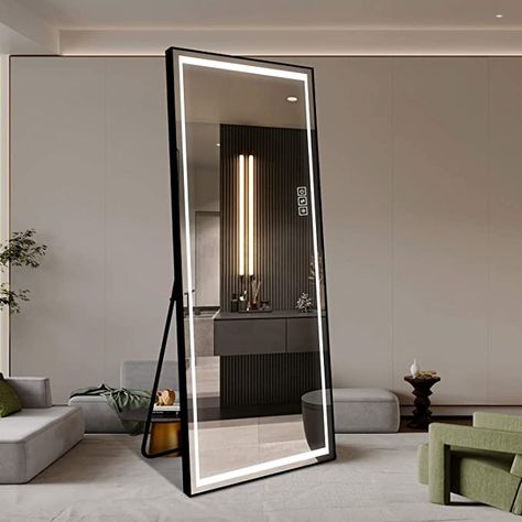 Amazon.com: LAIYA 65”24” LED Mirror Full Length Mirror with Lights Wide Standing Tall Full Size Mirror for Bedroom Giant Full Body Mirror Large Floor Mirror with Lights Stand Up Dressing Big Lighted Mirror : Home & Kitchen Floor Mirror With Lights, Full Length Mirror With Lights, Stand Up Mirror, Full Length Mirror Stand, Dressing Room Mirror, Large Floor Mirror, Room Mirrors, Large Mirrors, Mirror Full Length