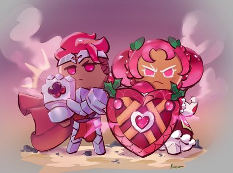 Hollyberry Cookie And Wildberry Cookie, Wild Berry Cookie Run Kingdom, Wildberry Cookie Fanart, Wildberry Cookie Run, Wildberry Cookie, Hollyberry Cookie, Berry Cookies, Art Bin, Cookie Kingdom