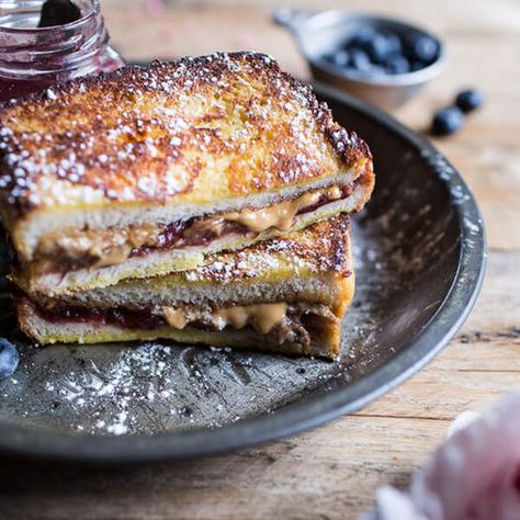 Peanut Butter & Rhubarb French Toast? Yummm!! Fancy PB&J Recipes That Are All-Grown-Up | Shape Magazine Peanut Butter Jelly Recipes, Rhubarb Jelly, French Toast Sandwich, Gourmet Grilling, Breakfast And Brunch, Rhubarb Recipes, Half Baked, Peanut Butter And Jelly, Jelly Recipes