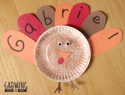 Name activities that are playful and reepetitive help to build the most meaningful word in a child's life. This fun name activity has a holiday twist. November Preschool, Turkey Activity, Thanksgiving Crafts For Toddlers, Thanksgiving School, November Crafts, Turkey Crafts, Thanksgiving Preschool, Crafts For Toddlers, Thanksgiving Art