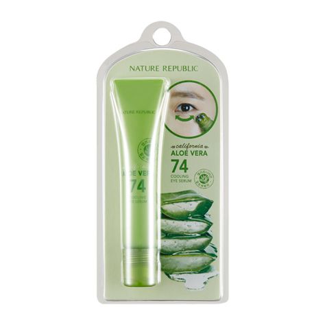 Eye Routine, Nature Republic Aloe Vera, Eye Cream For Dark Circles, Nature Republic, The Face Shop, Korean Cosmetics, Skin Food, Eye Serum, Aloe Vera Gel