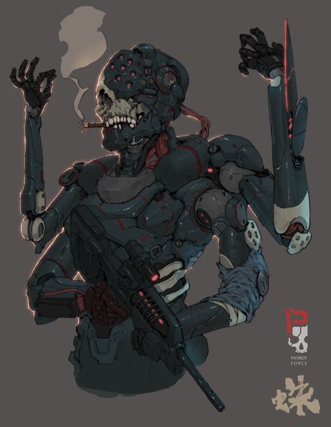 ArtStation - Spider concept, Ching Yeh Evil Robot Concept Art, Spider Mech, Ching Yeh, Mechanical Spider, Cyborgs Art, Arte Robot, Arte Cyberpunk, Cyberpunk Character, Skull Face