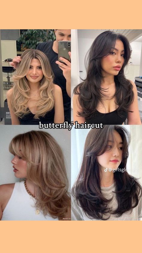 How To Trim Your Own Hair, Trim Your Own Hair, Hairstyle Aesthetic, Hair Change, Butterfly Haircut, Haircut Inspo, Aesthetic Hairstyles, Hairstyles Aesthetic, Hair Inspiration Long