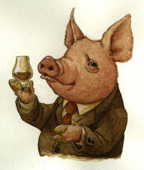 Swine Tasting Flying Pigs Art, Pig Drawing, Pig Illustration, Pig Art, Animal Portraits Art, Victorian Scrap, Funny Tattoos, George Orwell, Light Painting