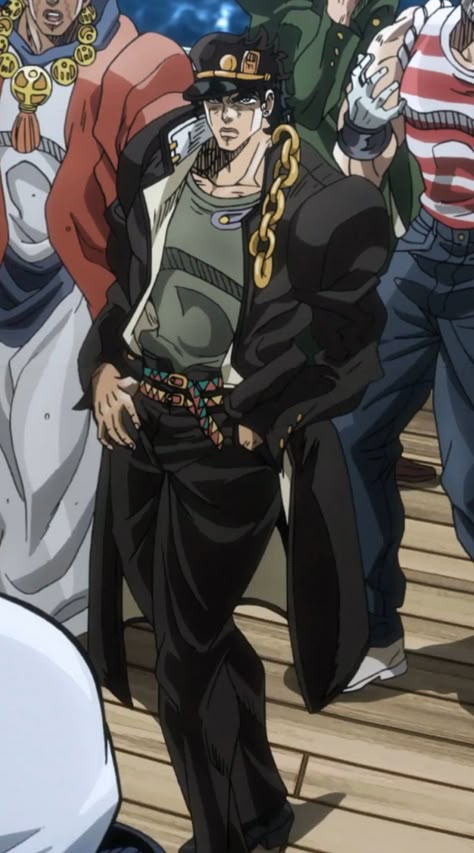 Jotaro Part 4, Kujo Jotaro, Jojo's Adventure, Jojos Bizzare Adventure, Stardust Crusaders, Adventure Anime, Jojo Parts, Jojo's Bizarre Adventure Anime, Jotaro Kujo