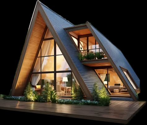 How A-Frame Modular Homes Maximize Space and Style • 333+ Images • [ArtFacade] Housing Landscape, Modular Home Designs, A Frame Cabin Plans, Triangle House, A Frame Cabins, A Frame House Plans, Innovative Architecture, Woodworking Plans Diy, A Frame Cabin