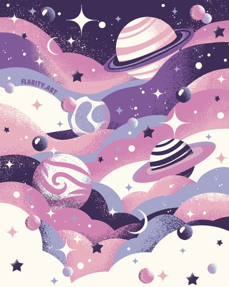 Some dreamy skies for your feed today 🌟✨🌌 Purple Skies illustration in @clipstudioofficial #digitalartist #illustrationartists #illustration #clipstudiopaint #digitalillustration #digitalart #artofinstagram #cozyart #spiritual #art #illustrationoftheday Purple Illustration Art, Pink And Purple Aesthetic, Outer Space Illustration, Galaxy Illustration, Love Galaxy, Purple Illustration, Purple Skies, Sky Illustration, Digital Banner