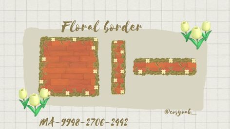 Path Border, Acnh Path, Stall Signs, Cat Island, Valley Of Flowers, Path Design, Qr Codes Animal Crossing, Minecraft Projects, Border Pattern