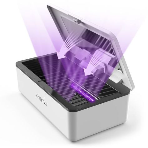 ennva UV Light Sanitizer - Large UV-C Light Disinfection Box - Powerful 360  Ultraviolet Sanitizing Box - Portable UV Sterilizer Cleaner for Cell Phone, Keys, Glasses, Earphone Phone Cleaner, Clean Phone, Ultraviolet Light, Cell Phone Charger, Phone Charger, Uv Light, Wireless Charger, Power Source, Ultra Violet