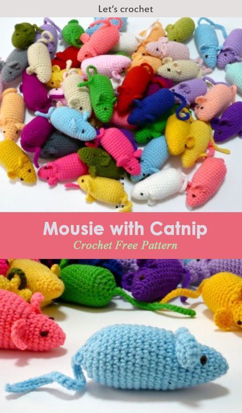 Little Mouse FREE Crochet Pattern #freecrochetpatterns #toys Kitten Crafts, Cat Bed Pattern, Kat Haken, Katt Grejer, Crochet Cat Bed, Crochet Cat Toys, Large Crochet Hooks, Crochet Fish, Crochet Ball