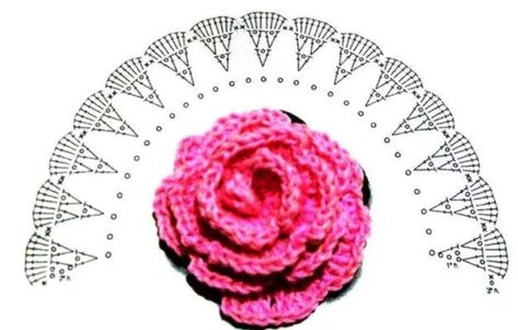 Diy Crochet Rose, Crochet Rose Pattern, Crocheted Flower, Crochet Flowers Free Pattern, Mode Crochet, Crochet Hair Accessories, Diy Pool, Crochet Leaves, Crochet Flower Tutorial