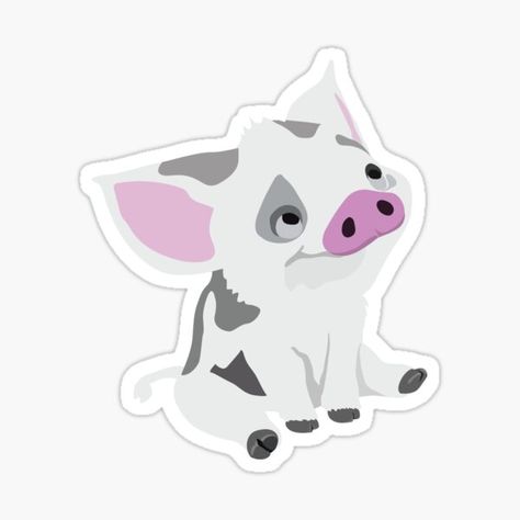 Cute Pig Sticker, Pua From Moana, Moana Stickers, Laptop Stickers Disney, Dishonor On Your Cow, Stickers Disney, Disney Stickers, Princess Sticker, Korean Stickers