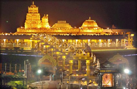 Gold Temple Vellore (Mahalakshmi temple) - India 2 Days Trip, Temple India, God Photos, Indian Temple Architecture, Golden Temple, Om Namah Shivaya, One Day Trip, India Tour, Hindu Temple