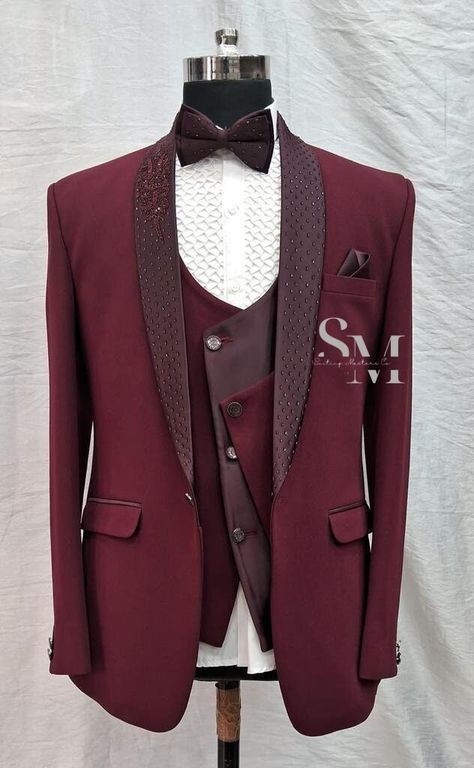 Burgundy party wear suit set of 6 pieces includes jacket with work as shown in image , a vest /waistcoat , pant, pocket square , bow tie and a white tuxedo shirt to catch the eyeballs in event.  *𝐓𝐞𝐱𝐭 𝐦𝐞 𝐢𝐧 𝐭𝐡𝐞 𝐦𝐞𝐬𝐬𝐚𝐠𝐞 𝐬𝐞𝐜𝐭𝐢𝐨𝐧 𝐟𝐨𝐫 𝐚𝐧𝐲 𝐪𝐮𝐞𝐫𝐲.  * Connect me if your chest is above 44 inches  * ■𝙁𝙖𝙗𝙧𝙞𝙘 :- premium terry rayon   📌𝙉𝙊𝙏𝙀:- ---------------  𝙋𝙊𝙎𝙎𝙄𝘽𝙄𝙇𝙄𝙏𝙔 𝙊𝙁 𝙇𝙄𝙏𝙏𝙇𝙀 𝘿𝙀𝙑𝙄𝘼𝙏𝙄𝙊𝙉 𝙄𝙉 𝘾𝙊𝙇𝙊𝙍 𝘿𝙐𝙀 𝙏𝙊 𝘿𝙄𝙁𝙁𝙀𝙍𝙀𝙉𝙏 𝙎𝘾𝙍𝙀𝙀𝙉𝙄𝙉𝙂 𝘼𝙉𝘿 𝙋𝙃𝙊𝙏𝙊𝙂𝙍𝘼𝙋𝙃𝙄𝘾 𝙍𝙀𝙎𝙊𝙇𝙐𝙏𝙄𝙊𝙉𝙎. Fancy Kurta For Men, Burgundy Party, Wallpaper Flowers, Burgundy Suit, Suit For Men, White Tuxedo, Slim Fit Dress, Lapel Jacket, Tuxedo Shirts