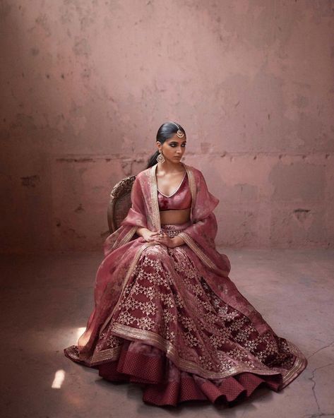 Velvet Lehenga, Bridal Lehenga Red, High Jewellery, Bridal Lehengas, Embroidered Organza, Organza Dupatta, Indian Fashion Dresses, Desi Fashion, Heritage Collection