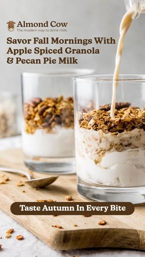 Fall in love with the flavors of the season! 🍂 Discover new plant-based recipes with Almond Cow this Autumn. Almond Pulp Recipes, Pulp Recipes, Pecan Milk, Almond Cow, Homemade Pecan Pie, Pulp Recipe, Fall Meals, Spiced Apples, Pecan Pie