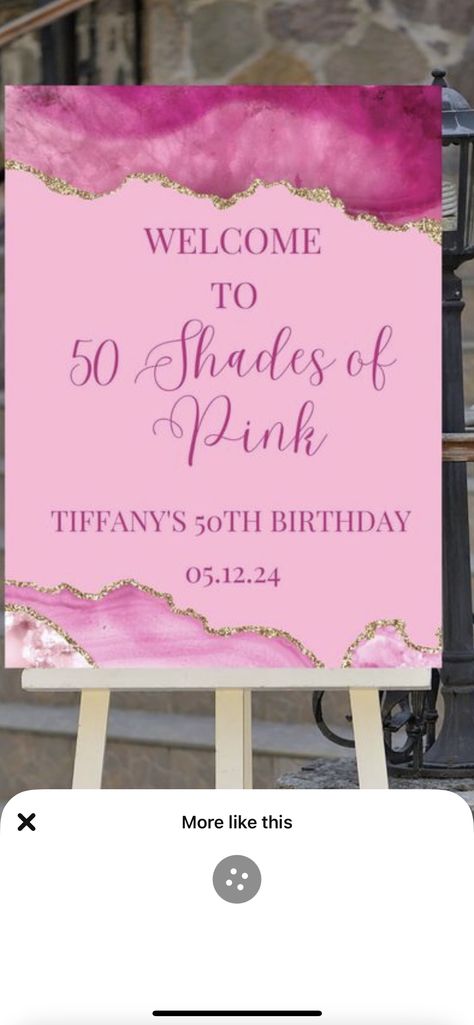 Fifty Shades Of Pink Party Ideas, 50 Shades Of Pink Party, Pink 50th Birthday Party, Pink Adult Birthday Party, Sweet 16 Sleepover, 40th Party Ideas, 50 Shades Of Pink, Birthday 17, Hello Thirty