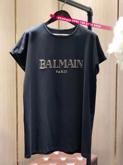 balmain tshirts Balmain Shirt Outfit Women, Balmain Tshirt Women Outfit, Balmain Bodysuit, Balmain Monogram, Balmain 2016, Balmain T Shirt, Sports Wear Fashion, Tshirt Women, Balmain Paris