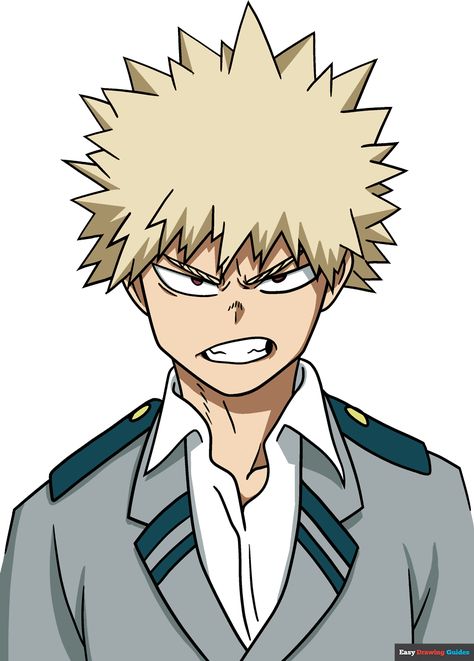 How to Draw Katsuki Bakugo from My Hero Academia Featured Image Mha Easy Drawing, Cute My Hero Academia, Bakugo Drawing, My Hero Academia Drawing, How To Draw Arms, Draw Arms, Hero Academia Drawing, Academia Drawing, Anime Drawings For Beginners