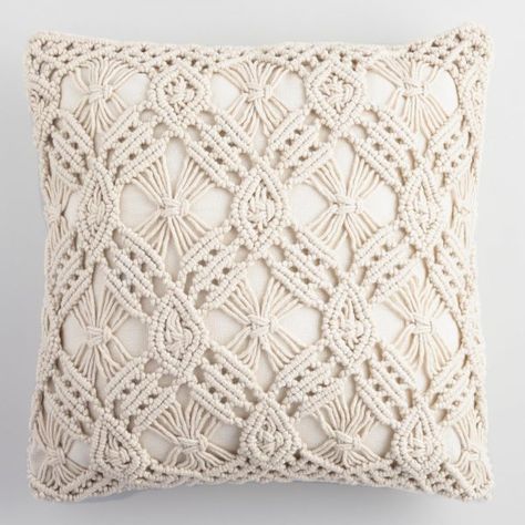 Macrame Pillow, Bantal Sofa, Macrame Decor, Macrame Ideas, Natural Home Decor, Macrame Projects, Macrame Knots, Macrame Design, Mason Jar Crafts