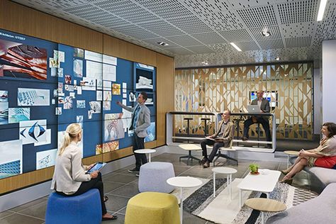 WORK Workplace Technology, Collaborative Workspace, Desain Editorial, Corporate Interiors, Office Setting, Collaboration Space, Workplace Design, Workspace Design, Office Workspace