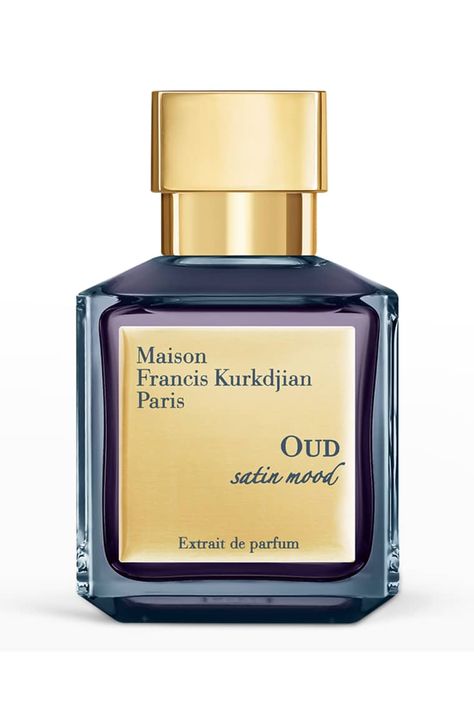 C4NDJ Maison Francis Kurkdjian 2.4 oz. OUD Satin Mood Extrait de Parfum Oud Silk Mood, Oud Satin Mood, Oud Wood, Perfume Bottle Design, Perfume Floral, Rose Absolute, Rose Oil, Perfume Gift, Monogrammed Items