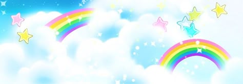 Pastel Kidcore, Cute Banners, Cute Headers, Twitter Banner, Rainbow Aesthetic, Twitter Layouts, Header Banner, Sunday Afternoon, Twitter Headers