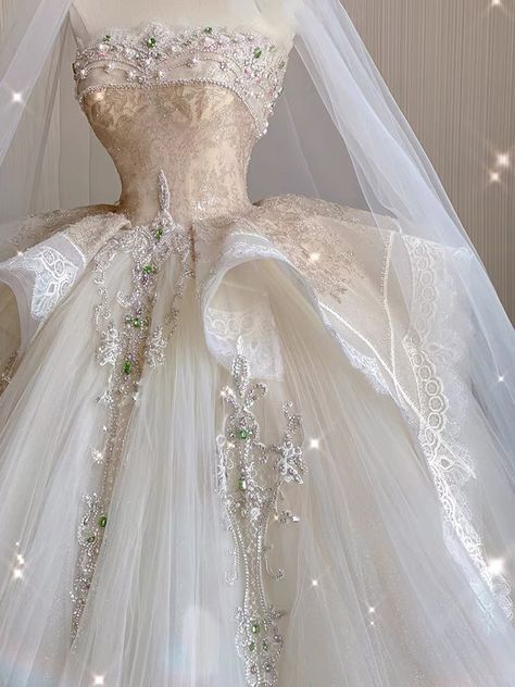 Wedding dress with blue diamonds and lace with pearls Lace With Pearls, Diamond Wedding Dress, Wedding Ballgown, Christmas Wedding Dresses, Queen Wedding Dress, Royal Wedding Gowns, Wedding Dresses Lace Ballgown, Blue Diamonds, Fancy Wedding Dresses