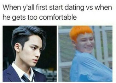 Mingyu Orange Hair, Hair Funny, Seventeen Memes, Won Woo, Seventeen Going Seventeen, Fandom Kpop, Seventeen Magazine, Beauty Pop, Going Seventeen