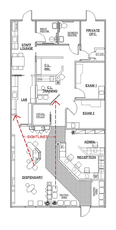 Home 3d Design House Plans, Home 3d Design, 3d Design House, Hospital Floor Plan, Optometrist Office, Log Home Flooring, Optometry Office, Service Apartment, White Bedroom Set