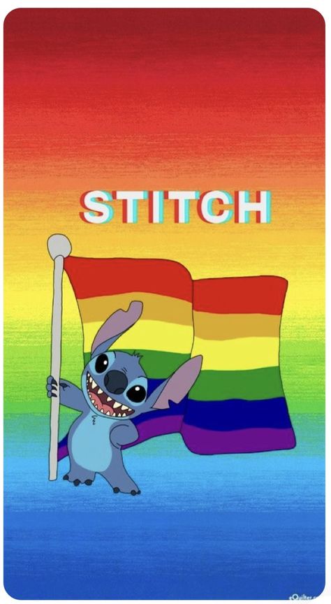 Stitch Pride Wallpaper, Nonbinary Wallpaper, Stitch Wallpapers, Lgbt Wallpaper, Stitch Rainbow, Dallas Cowboys Pictures, Lgbtq Quotes, Lgbtq Clothing, Gay Sticker