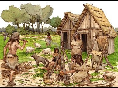 A Neolithic Revolution — Steemit Early Hominids, Neolithic Age, Neolithic Art, Neolithic Revolution, Agricultural Revolution, Village Drawing, Stone Age Art, Ancient Indian History, Prehistoric Man