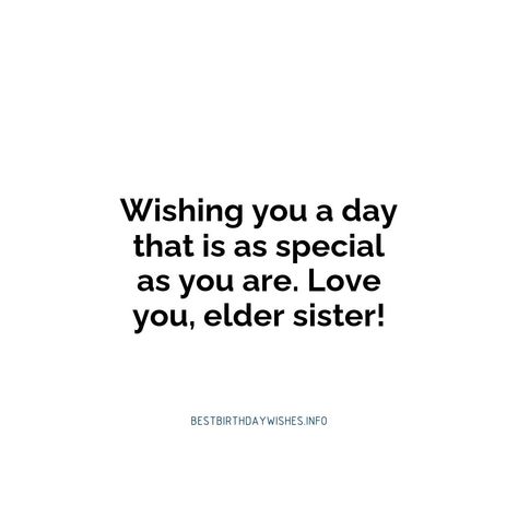 Your elder sister has been a source of strength and support throughout your life. On her birthday, make sure to let her know how much she means to you... | # #BirthdayWishes Check more at https://www.ehindijokes.com/birthday-wishes-for-elder-sister-2/ Birthday Captions For Elder Sister, Birthday Bestie, Heartwarming Quotes, Happy Birthday Bestie, Sister's Birthday, Elder Sister, Birthday Wishes For Sister, Heart Warming Quotes, Birthday Wishes Quotes