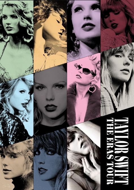 Taylor Swift Ttpd Eras Tour Poster, Eras Tour Poster Template, Taylor Swift All Eras, Taylor Swift Eras Tour Poster, Eras Poster, The Eras Tour Poster, Taylor Swift Collage, Ts Eras Tour, Fanmade Poster