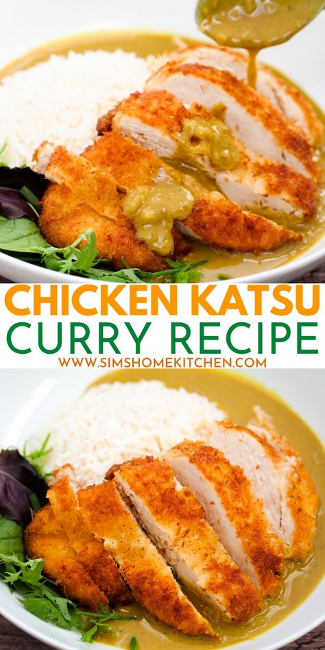 Chicken Katsu Curry Recipe Chicken Katsu Curry Recipe, Japanese Chicken Katsu, Katsu Curry Recipe, Katsu Curry Recipes, Chicken Katsu Curry, Chicken Fillets, Katsu Curry, Japanese Chicken, Chicken Katsu