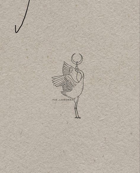 Stork Tattoo Minimalist, Fine Line Crane Tattoo, Flying Swan Tattoo, Crane Bird Drawing, Stork Tattoo, Heron Tattoo, Gladiolus Tattoo, Swan Tattoo, Crane Tattoo