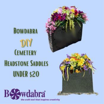 How To Make A Saddle For A Headstone, Headstone Decorations Cemetery Diy, Headstone Saddle Arrangements Diy, Diy Headstone Saddle, Diy Headstone, Headstones Decorations, Evergreen Swag, Cemetery Vases, Cemetery Headstones