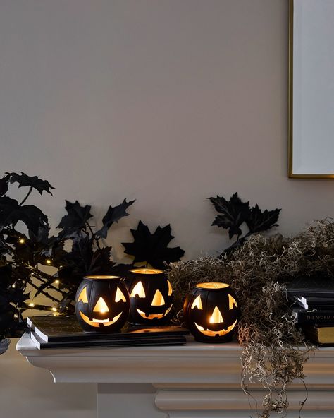 Have some skele-fun this fall with Mr. (and Mrs.) Bones 💀 He brings playfulness and a little thrill to your seasonal décor. Swipe to shop Halloween treats sure to vanish! Stylish Halloween Decor, Pottery Barn Halloween, Elegant Candle Holders, Scary Halloween Party, Selling Candles, Halloween Lights, Gold Interior, Metal Candle Holders, Candle Sizes