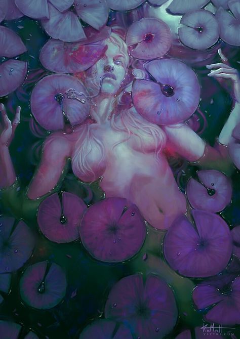 ArtStation - Kept Within, Kim Myatt Lilly Pad, Figurative Kunst, Ap Art, Arte Fantasy, Mermaid Art, Ethereal Art, Funky Art, Art Reference Photos, Dark Fantasy Art