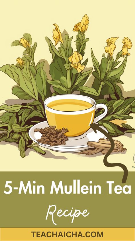 mullein tea, herbal tea, tea art, illustration Mullein Leaf Tea Recipe, Mullein Tea Recipe, Flavored Iced Tea Recipes, Mullein Tea, Iced Tea Recipes Homemade, Hot Tea Recipes, Herbal Drink, Herbal Tea Garden, Ginger Tea Recipe