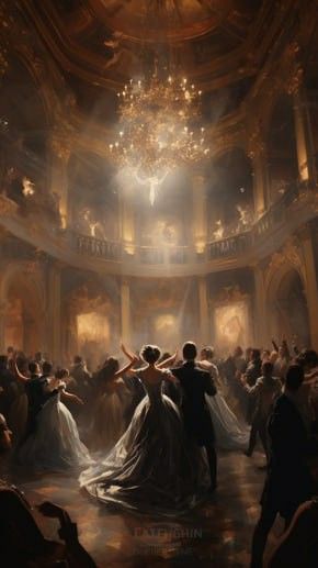 Royal Dance Aesthetic, Ballroom Painting, Astronomy Background, Ballroom Aesthetic, Crystal Tokyo, Royalty Core, Royal Core, Power Series, Fantasy Drawings