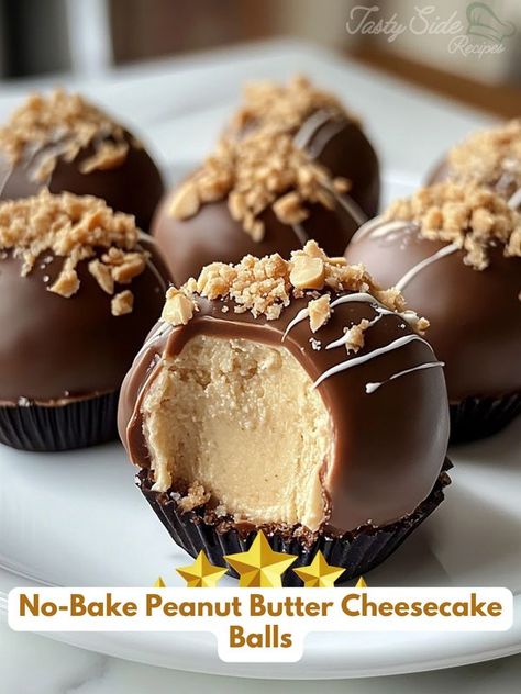 Peanut Butter Cheesecake Balls, Easy Holiday Baking, Cheesecake Balls, Christmas All Year, Peanut Butter Balls Recipe, Dessert Truffles, Christmas Food Treats, Bite Size Desserts, Peanut Butter Cheesecake