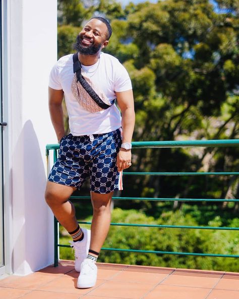 Cassper Nyovest In These Gucci Shorts Is All The Weekend Style Inspo You Need - Cassper Nyovest Wallpaper, High Fashion Brands, Cassper Nyovest, Gucci Shorts, Burberry Crossbody Bag, Effect Photo, 2019 Style, High Fashion Branding, Dark Sunglasses