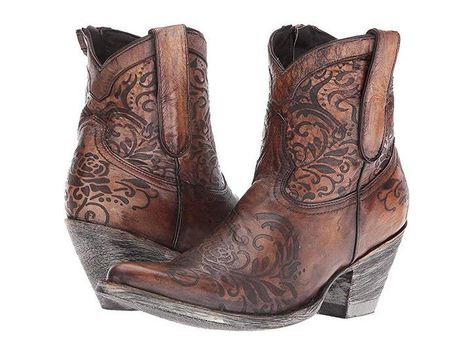 Old Gringo Mika shortie cowboy boots in brown. This pin contains an affiliate link. Estilo Country, Boating Outfit, Outfit Jeans, Cowboy Boots Women, Cowgirl Style, Cool Boots, Girls Boots, Rubber Heels, Cowgirl Boots