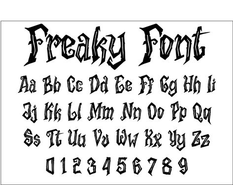 Spooky Numbers Font, Fonts For Art, Gothic Writing Font, Creepy Fonts Alphabet, Halloween Fonts Alphabet Handwritten, Monster High Font, Scary Fonts Alphabet, Spooky Fonts Alphabet, Different Number Fonts