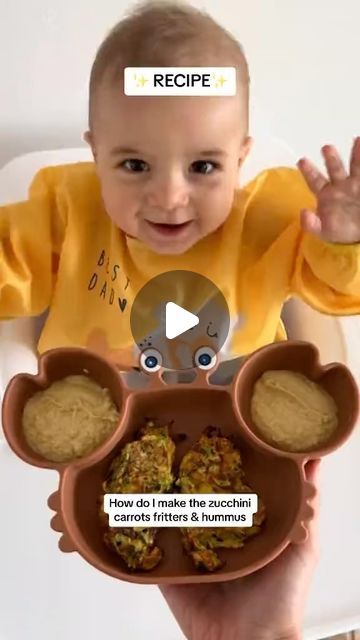 Maeva on Instagram: "Recipe: zucchini & carrot fritters with homemade hummus 😌   #blw #blwinspiration #babyledweaning #babyledweaningideas #babyrecipes" Zucchini Baby Recipes, Squash Blw Recipe, Zucchini For Babies, Blw Zucchini, Zucchini Blw Recipes, Zucchini Fritters, Homemade Hummus, Baby Led Weaning, Zucchini Recipes