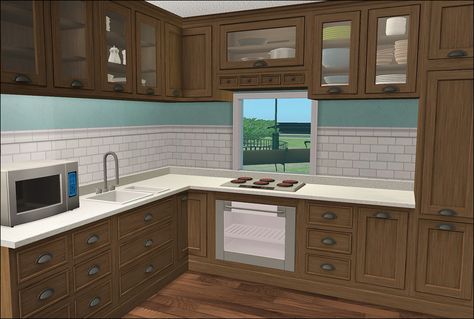 Bonate Kitchen | Under-Your-Skin.com Sims 2 Kitchen, Nantucket Exterior, 6x8 Shed, Studio House Plans, Small Shed Plans, Diy Storage Shed Plans, Log Cabin Living, Diy Storage Shed, Studio House